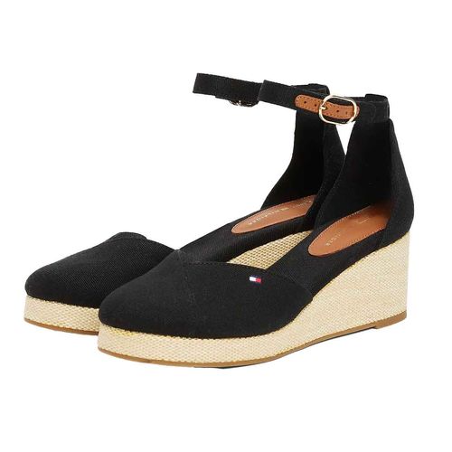 Alpargata Tommy Hilfiger negro para dama fw0fw08657-bds