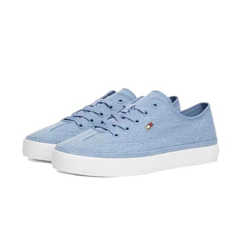 Tenis casual Tommy Hilfiger azul para dama fw0fw08894-c2b