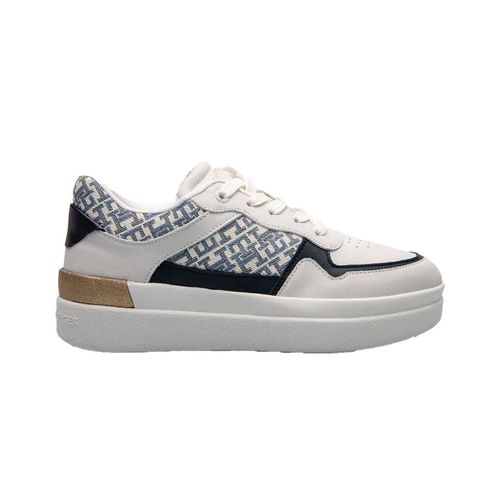 Tenis casual Tommy Hilfiger blanco para dama fw0fw08381-ybl