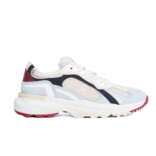 Tenis casual Tommy Hilfiger blanco para dama fw0fw08692-0gy