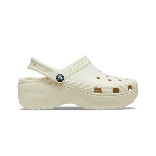 Sandalia con plataforma Crocs beige para dama 206750-2y2