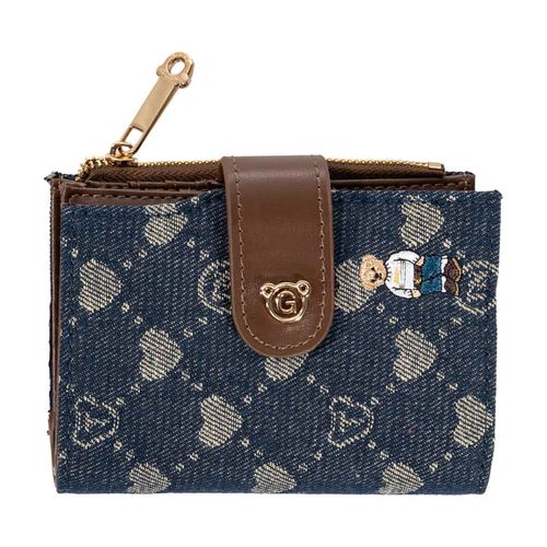 Cartera casual Guoo Bear  para dama azul go2049