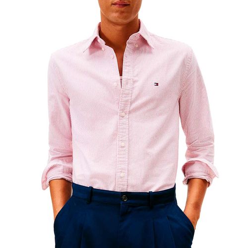 Camisa Tommy Hilfiger rosa para caballero MW0MW36238-0EX