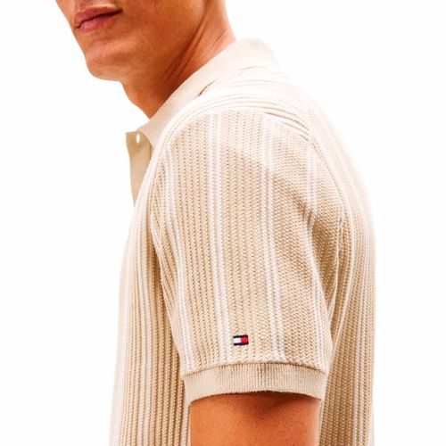 Suéter Tommy Hilfiger beige para caballero MW0MW41949-RBT
