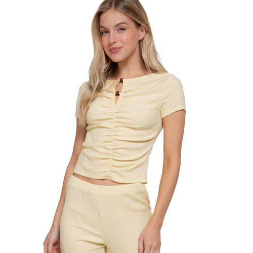 Blusa Active Usa amarillo para dama T14877