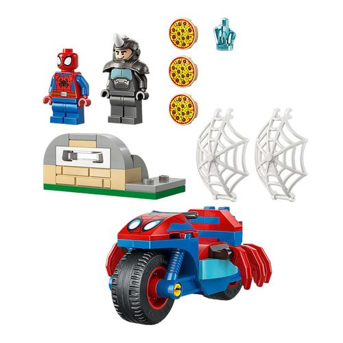 Spidey en su Moto vs. Rino Lego multicolor 11206