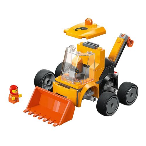 Cargadora de obra Lego amarillo 60483