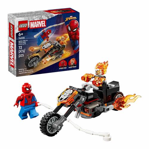 Spider-man vs. moto del motorista fantasma Lego multicolor 76335