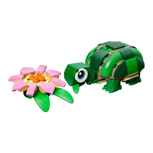 Tortuga con flor de nenúfar 3 en 1 Lego multicolor 31377