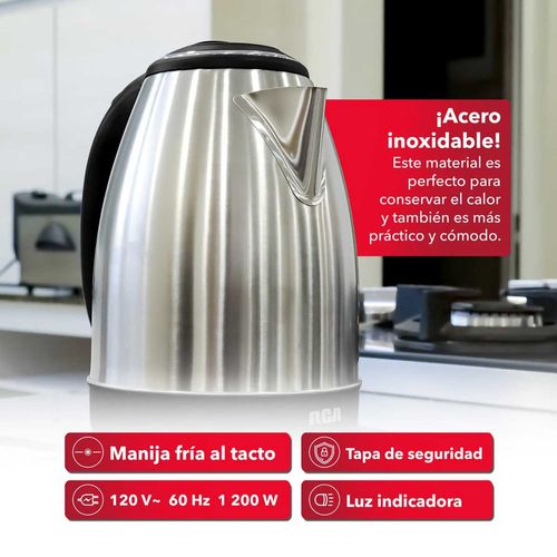 Hervidor Rca plateado1.8 L rc-180gb01