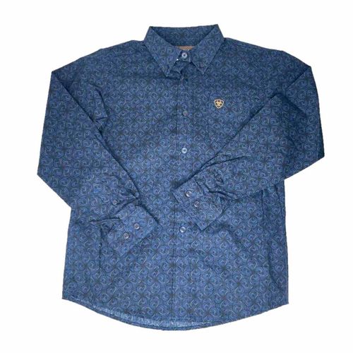 Camisa Ariat azul para joven 10042797