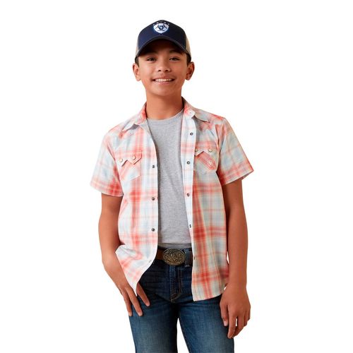 Camisa Ariat naranja para joven 10045505