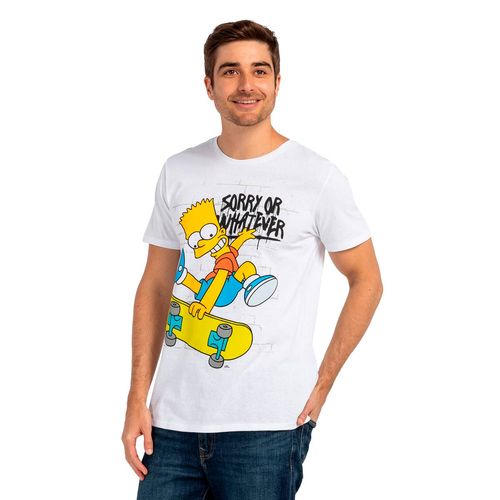 Playera Los Simpsons blanco para joven 846AM