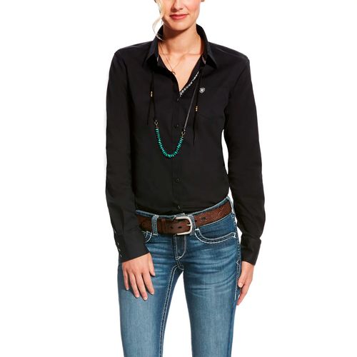 Blusa camisera Ariat negro para dama 10022056