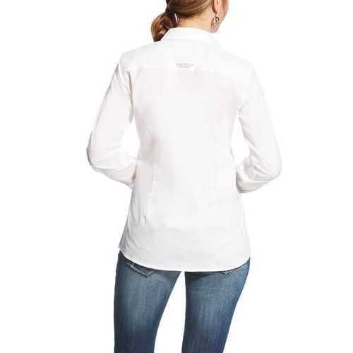 Blusa camisera Ariat blanco para dama 10022065