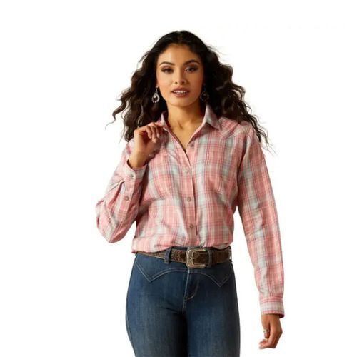 Blusa camisera Ariat rosa para dama 10055210