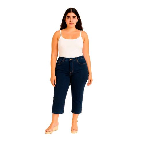 Pantalón capri de mezclilla Austin azul para dama AUM292