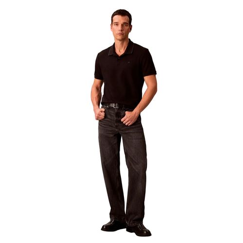 Playera tipo polo Calvin Klein negro para caballero 4LC239G-001