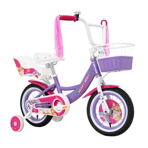 Bicicleta Veloci Heart Beat Rodada 12 Lila Infantil