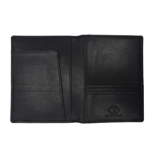 Porta pasaporte Dockers negro para caballero 43009-59
