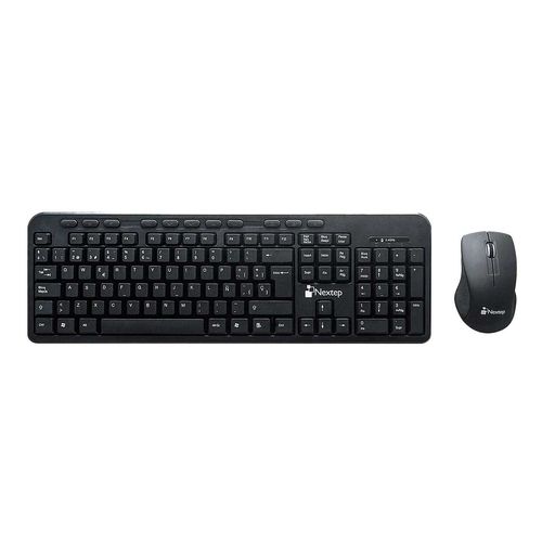 Kit de teclado y mouse Nextep inálambrico negro ne-415