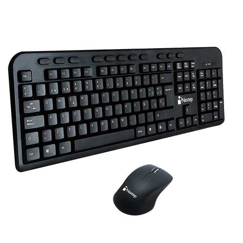 Kit de teclado y mouse Nextep inálambrico negro ne-415