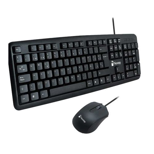 Kit de teclado y mouse Nextep alámbrico negro ne-416