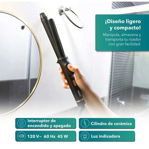 Rizador eléctrico Rca para cabello negro rc p9n