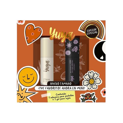 Set de mascara de pestañas Yuya y mini gel para cejas multicolor y-smn01