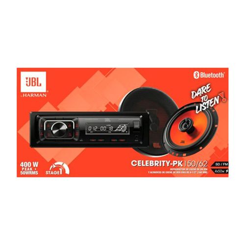 Paquete de autoestereo JBL negro celbrtypk150/62