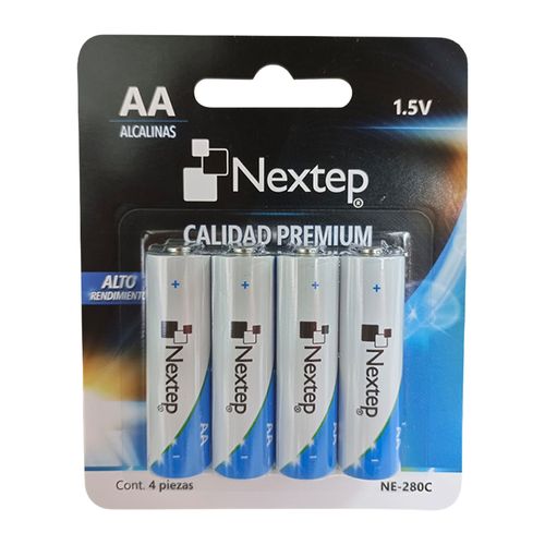 Pilas alcalinas Nextep AA negro ne-280c