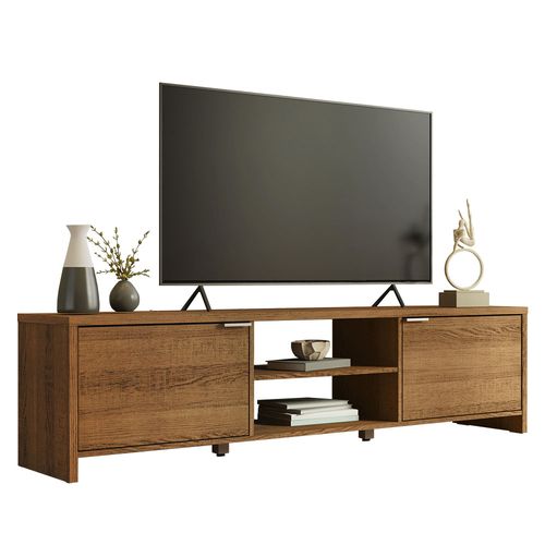 Mueble mesa para tv Madesa 2 puertas hasta 80 marron 6922cf