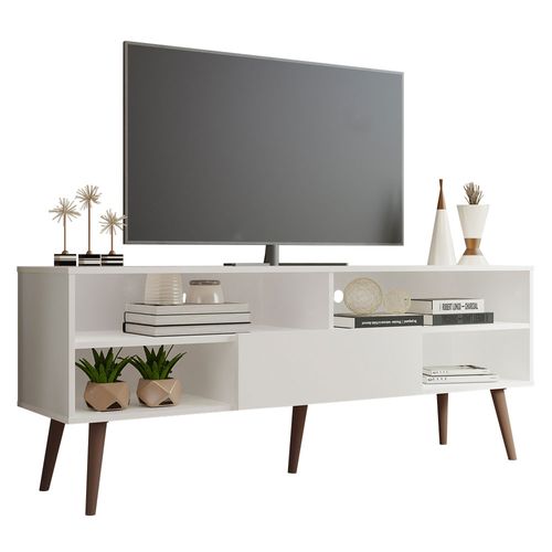 Mueble mesa para tv Madesa con pies hasta 65 blanco 6004cf