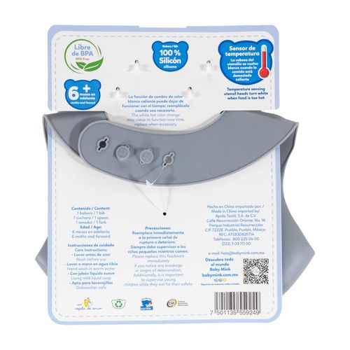 Set de comida Baby Mink gris BMF01