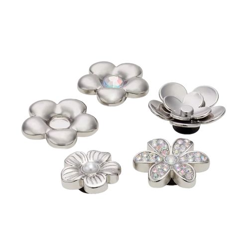 Pack de 5 Charms Monochrome Silver Flowers Crocs multicolor 10013258