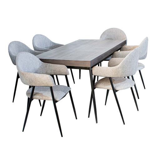 Antecomedor Dolce Casa 6 silla gris casandra