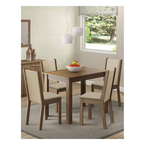 Juego de comedor Madesa con 4 sillas mc cíntia