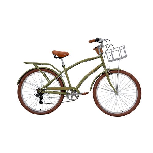 Bicicleta Veloci Amsterdam City Rodada 26 Verde Urbana