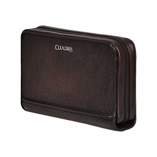 Estuche de viaje Cuadra para caballero café boc00ti