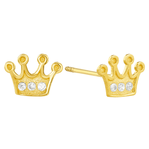 Broquel oro 14k corona 14b0-1101