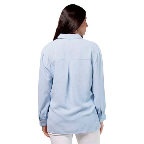 Blusa camisera para dama Stop azul 28178