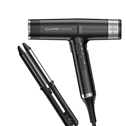 Combo secadora y alaciadora Gama Italy g-style duo oxy-active iht bivolt negro pkcco000002643