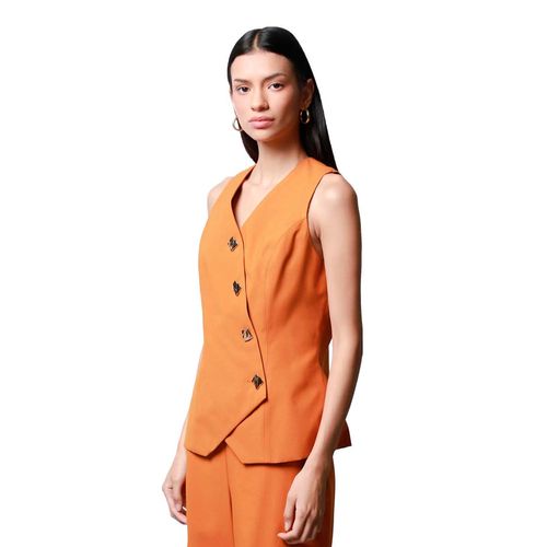 Chaleco casual para dama  Lob naranja DCDE0229