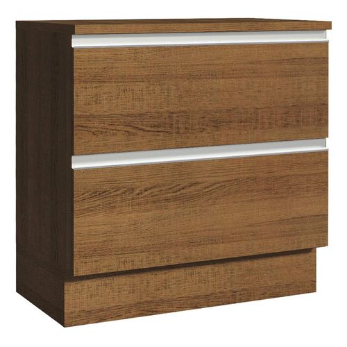 Gabinete bajo Madesa 80cm 2 cajones marrón glamy