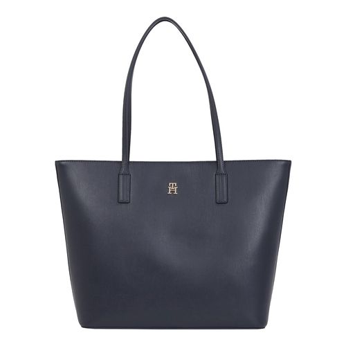 Bolso tote bag Tommy Hilfiger azul para dama aw0aw17504-dw6