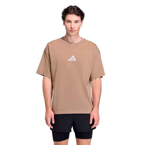 Playera deportiva para caballero  Adidas café KB9394