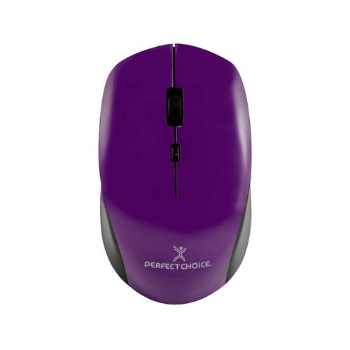 Mouse para computadora Perfect Choice inalámbrico con sensor optico morado pc-045113