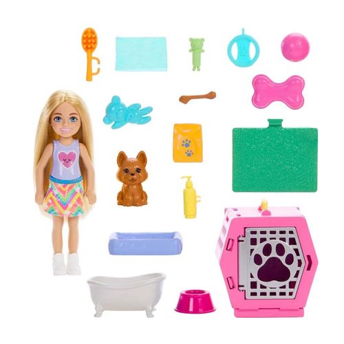 Muñeca Barbie chelsea cuidado de perritos multicolor jdf89