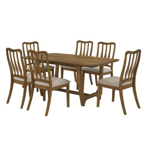 Antecomedor Lifestyle 6 sillas nogal c0510d