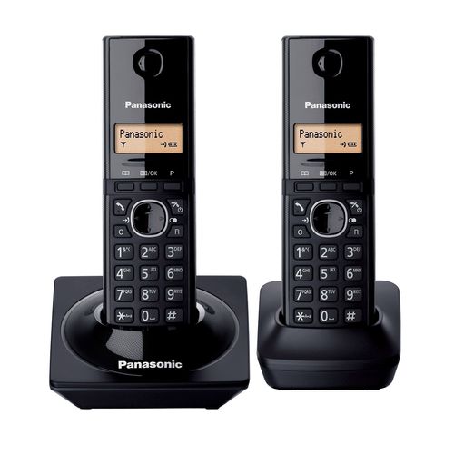 Teléfono inalámbrico Panasonic kx-tg1712meb con dos auriculares
